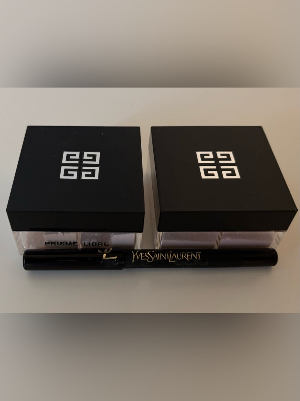 Givenchy Prisme Libre Travel Sz 1.4oz Shade 3 Voile Rosé & YSL Eyeliner Bundle